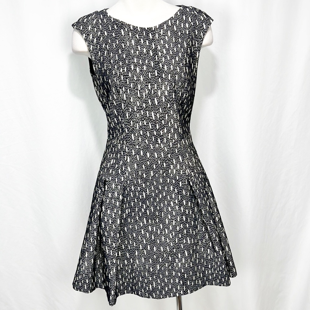 Zara Black and White Patterned Dress